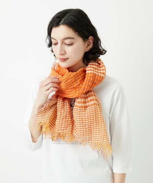Maison de CINQ / メゾン ドゥ サンク マフラー・ショール・スヌード・ストール | コットンリネンチェックストール | 詳細1