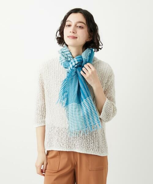 Maison de CINQ / メゾン ドゥ サンク マフラー・ショール・スヌード・ストール | コットンリネンチェックストール | 詳細2