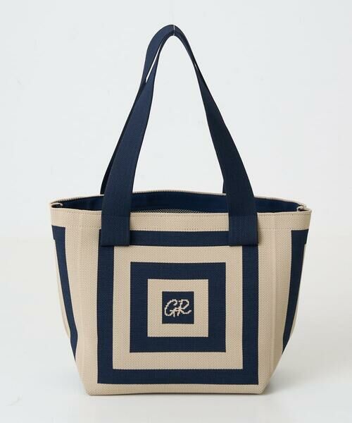 Maison de CINQ / メゾン ドゥ サンク トートバッグ | 幾何学柄ニットトートバッグ | 詳細5