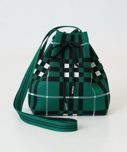 Maison de CINQ / メゾン ドゥ サンク その他小物 | 幾何学柄ニット巾着ショルダーバッグ | 詳細2