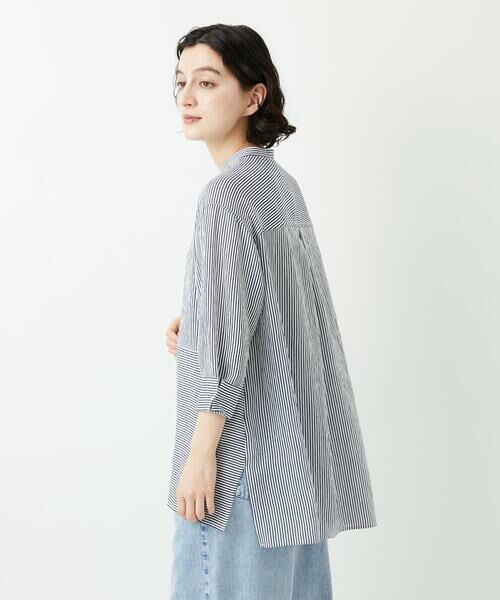 Maison de CINQ / メゾン ドゥ サンク シャツ・ブラウス | バンドカラードルマンスリーブロングブラウス | 詳細1