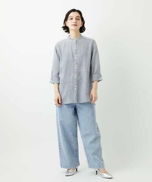 Maison de CINQ / メゾン ドゥ サンク シャツ・ブラウス | バンドカラードルマンスリーブロングブラウス | 詳細14