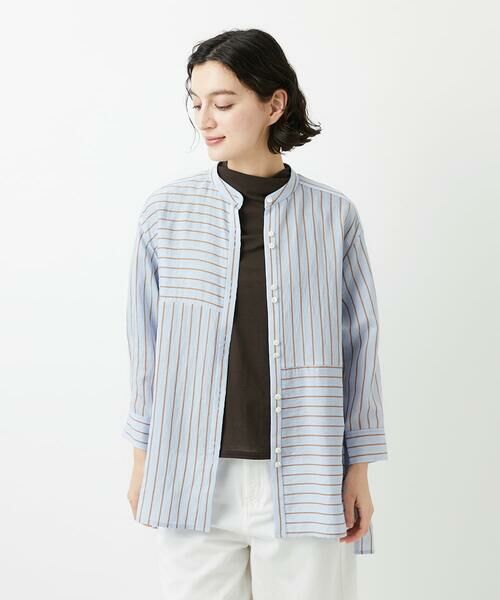 Maison de CINQ / メゾン ドゥ サンク シャツ・ブラウス | バンドカラードルマンスリーブロングブラウス | 詳細2