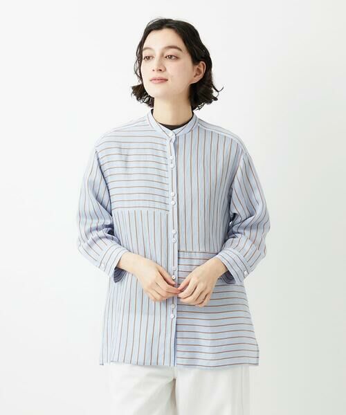 Maison de CINQ / メゾン ドゥ サンク シャツ・ブラウス | バンドカラードルマンスリーブロングブラウス | 詳細3