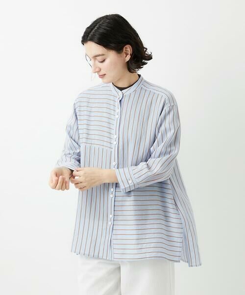 Maison de CINQ / メゾン ドゥ サンク シャツ・ブラウス | バンドカラードルマンスリーブロングブラウス | 詳細4