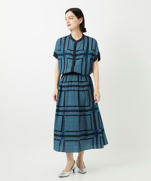 Maison de CINQ / メゾン ドゥ サンク シャツ・ブラウス | [日本製/セットアップ対応]ジオメトリックスカーフ柄ブラウス | 詳細15