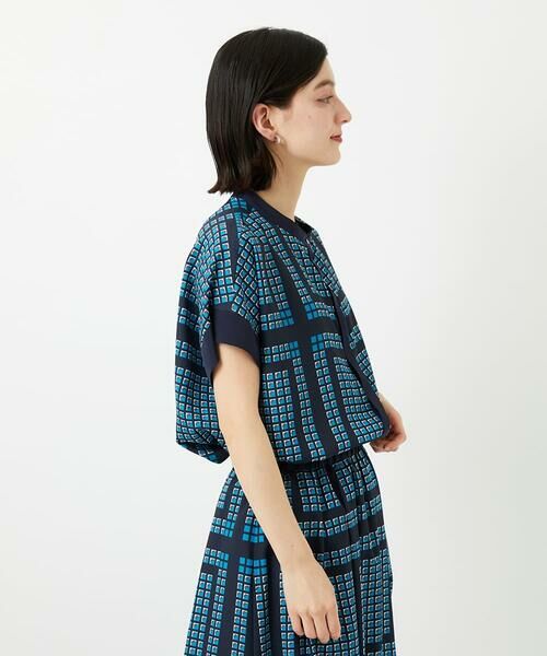 Maison de CINQ / メゾン ドゥ サンク シャツ・ブラウス | [日本製/セットアップ対応]ジオメトリックスカーフ柄ブラウス | 詳細5