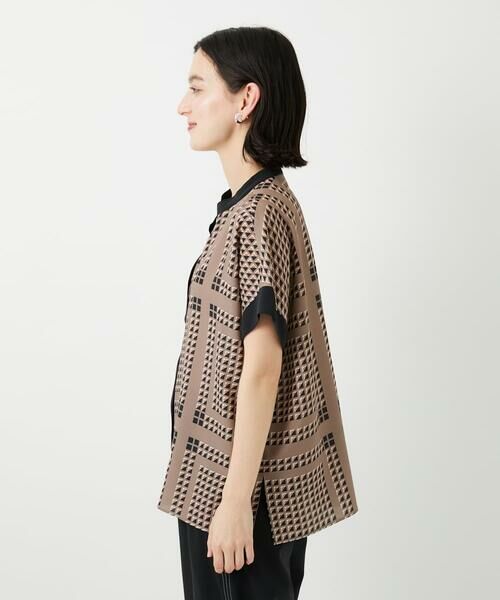 Maison de CINQ / メゾン ドゥ サンク シャツ・ブラウス | [日本製/セットアップ対応]ジオメトリックスカーフ柄ブラウス | 詳細7
