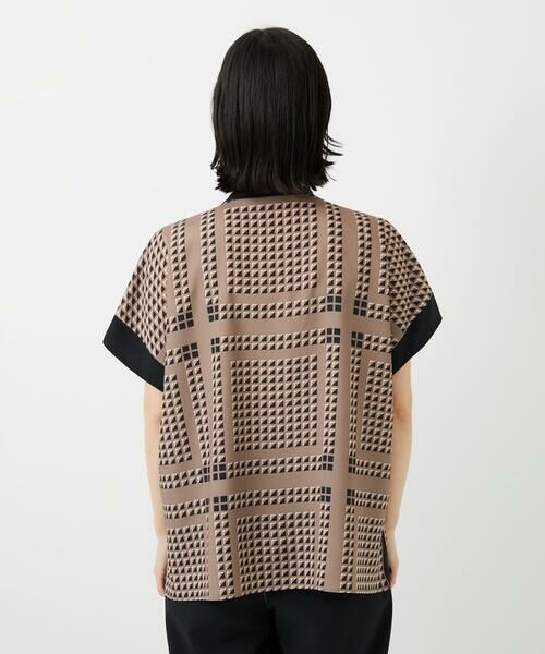 Maison de CINQ / メゾン ドゥ サンク シャツ・ブラウス | [日本製/セットアップ対応]ジオメトリックスカーフ柄ブラウス | 詳細8