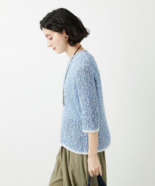 Maison de CINQ / メゾン ドゥ サンク ニット・セーター | コットンスラブヤーン5分袖ニット | 詳細1