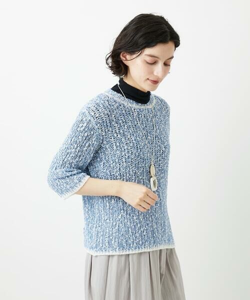 Maison de CINQ / メゾン ドゥ サンク ニット・セーター | コットンスラブヤーン5分袖ニット | 詳細3