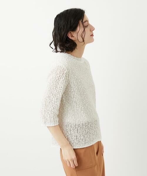 Maison de CINQ / メゾン ドゥ サンク ニット・セーター | コットンスラブヤーン5分袖ニット | 詳細4