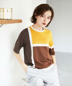 Maison de CINQ / メゾン ドゥ サンク ニット・セーター | カラーブロックインターシャニット