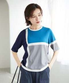 Maison de CINQ / メゾン ドゥ サンク ニット・セーター | カラーブロックインターシャニット