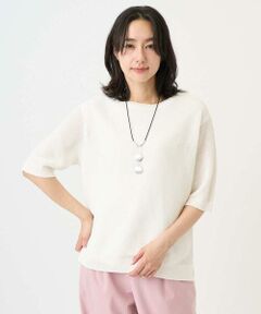 Maison de CINQ / メゾン ドゥ サンク ニット・セーター | [日本製]ホールガーメントストレッチ5分袖ニット