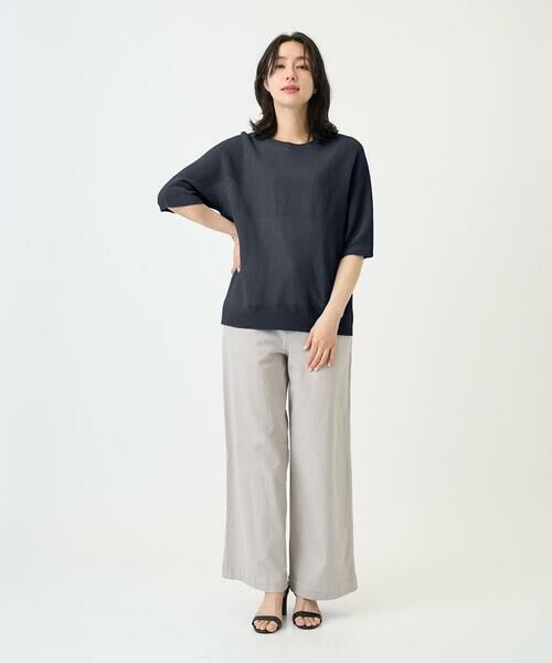 Maison de CINQ / メゾン ドゥ サンク ニット・セーター | [日本製]ホールガーメントストレッチ5分袖ニット | 詳細11