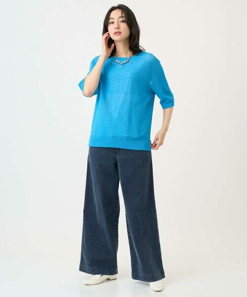 Maison de CINQ / メゾン ドゥ サンク ニット・セーター | [日本製]ホールガーメントストレッチ5分袖ニット | 詳細15