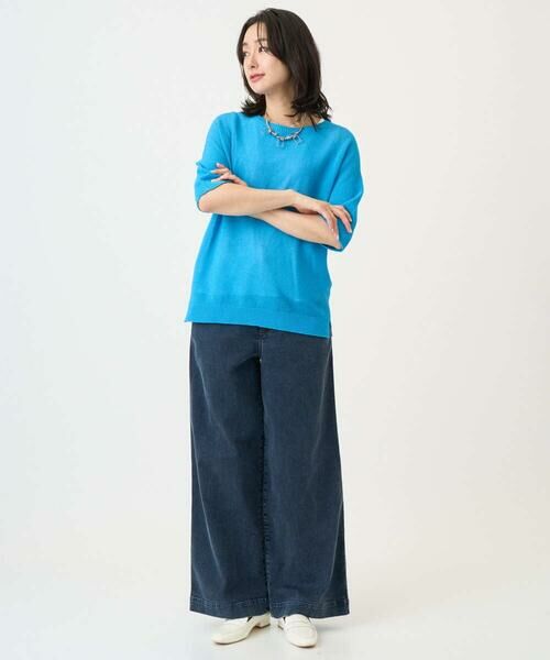 Maison de CINQ / メゾン ドゥ サンク ニット・セーター | [日本製]ホールガーメントストレッチ5分袖ニット | 詳細16