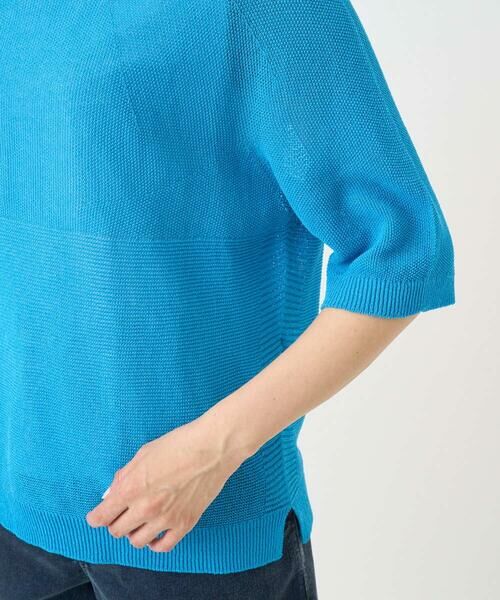 Maison de CINQ / メゾン ドゥ サンク ニット・セーター | [日本製]ホールガーメントストレッチ5分袖ニット | 詳細5