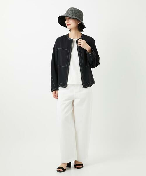 Maison de CINQ / メゾン ドゥ サンク ノーカラージャケット | [セットアップ対応]ノーカラージップジャケット | 詳細11