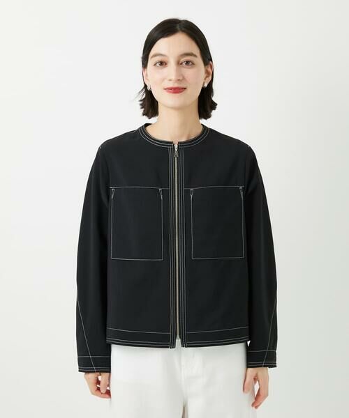 Maison de CINQ / メゾン ドゥ サンク ノーカラージャケット | [セットアップ対応]ノーカラージップジャケット | 詳細17
