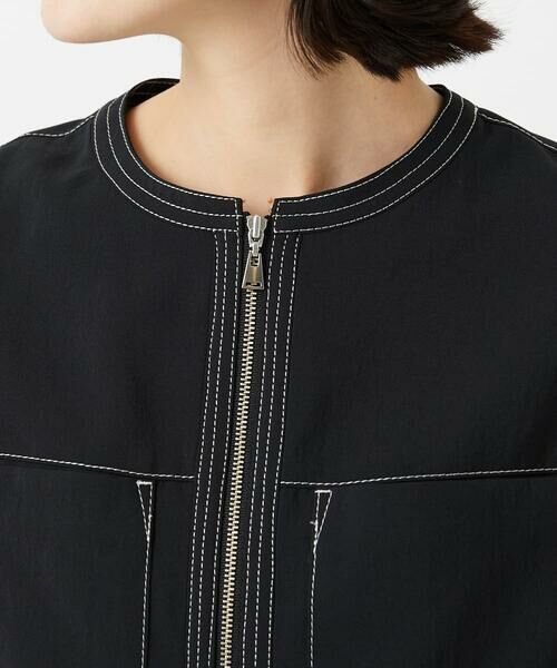 Maison de CINQ / メゾン ドゥ サンク ノーカラージャケット | [セットアップ対応]ノーカラージップジャケット | 詳細20