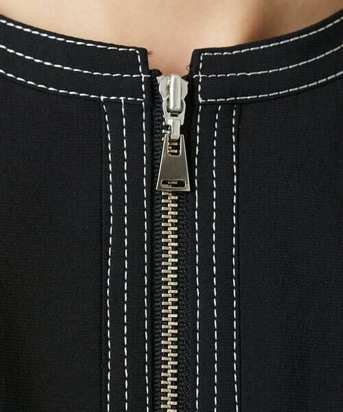 Maison de CINQ / メゾン ドゥ サンク ノーカラージャケット | [セットアップ対応]ノーカラージップジャケット | 詳細4