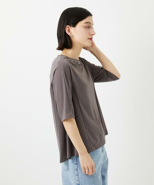 Maison de CINQ / メゾン ドゥ サンク カットソー | [セットアップ対応]ドライタッチジャージーセミフレアプルオーバー | 詳細6