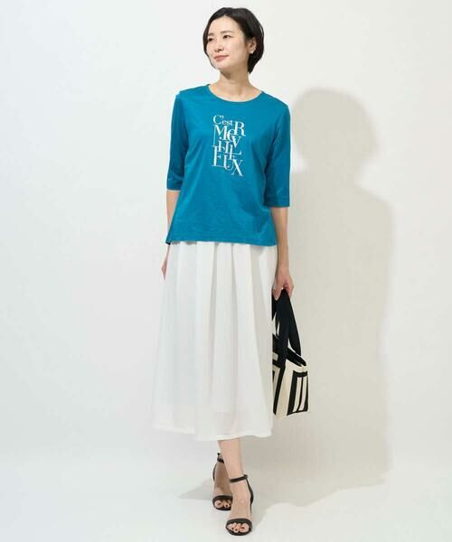 Maison de CINQ / メゾン ドゥ サンク カットソー | メタリックロゴプリント5分袖カットソー | 詳細14