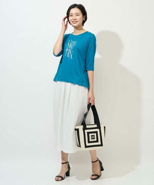 Maison de CINQ / メゾン ドゥ サンク カットソー | メタリックロゴプリント5分袖カットソー | 詳細15