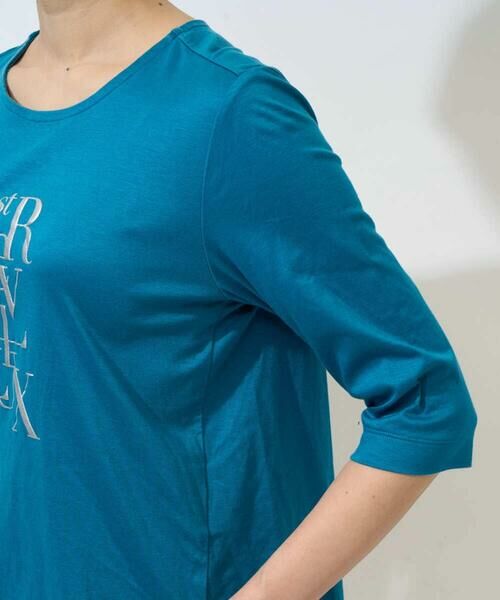 Maison de CINQ / メゾン ドゥ サンク カットソー | メタリックロゴプリント5分袖カットソー | 詳細7