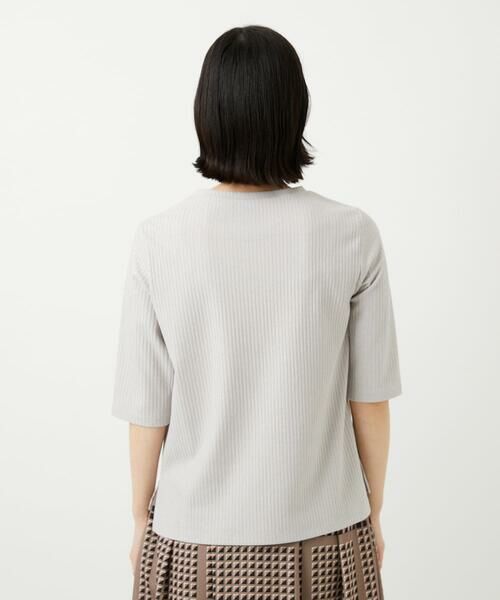 Maison de CINQ / メゾン ドゥ サンク カットソー | [日本製]バイヤスストレッチリブ5分袖カットソー | 詳細13