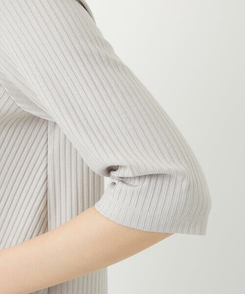 Maison de CINQ / メゾン ドゥ サンク カットソー | [日本製]バイヤスストレッチリブ5分袖カットソー | 詳細15
