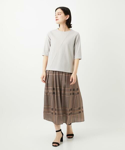 Maison de CINQ / メゾン ドゥ サンク カットソー | [日本製]バイヤスストレッチリブ5分袖カットソー | 詳細6