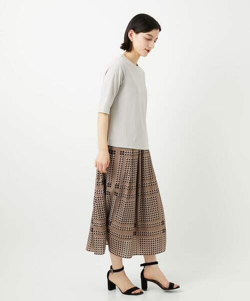 Maison de CINQ / メゾン ドゥ サンク カットソー | [日本製]バイヤスストレッチリブ5分袖カットソー | 詳細7