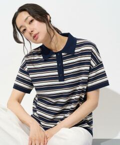 Maison de CINQ / メゾン ドゥ サンク カットソー | マルチボーダーポロシャツ