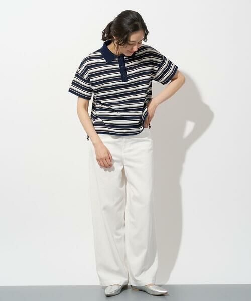 Maison de CINQ / メゾン ドゥ サンク カットソー | マルチボーダーポロシャツ | 詳細10