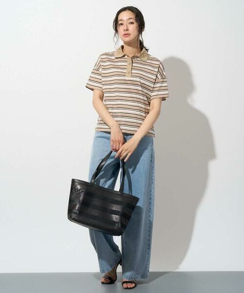 Maison de CINQ / メゾン ドゥ サンク カットソー | マルチボーダーポロシャツ | 詳細11