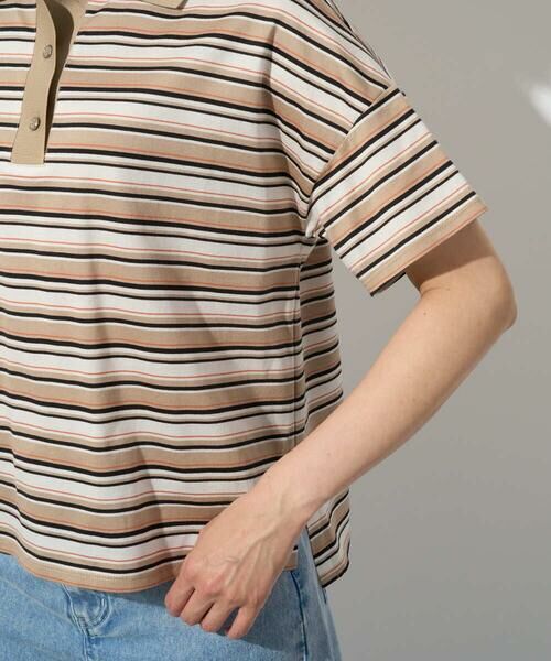 Maison de CINQ / メゾン ドゥ サンク カットソー | マルチボーダーポロシャツ | 詳細6