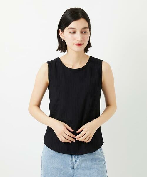 Maison de CINQ / メゾン ドゥ サンク カットソー | [日本製]2WAYリブタンクトップ（ブラック）