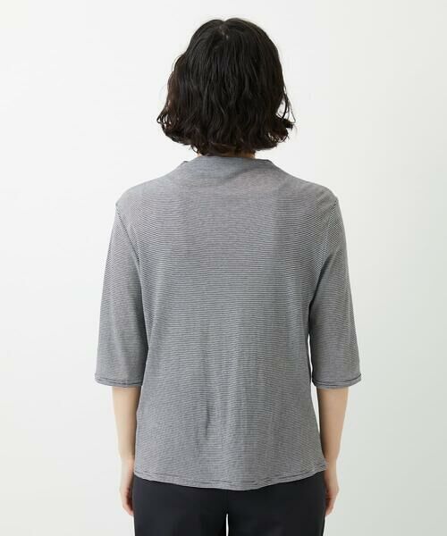 Maison de CINQ / メゾン ドゥ サンク カットソー | [日本製]ボトルネックセミシアーボーダーカットソー | 詳細4