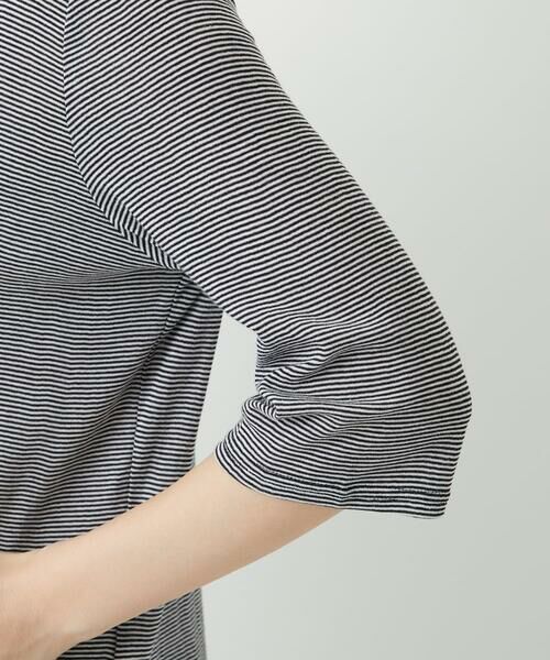 Maison de CINQ / メゾン ドゥ サンク カットソー | [日本製]ボトルネックセミシアーボーダーカットソー | 詳細6