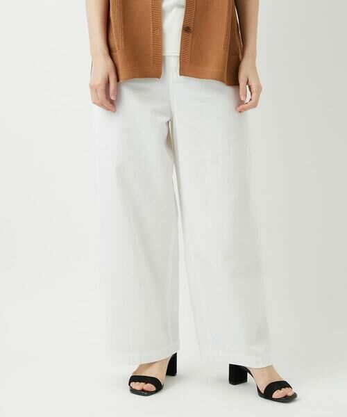 Maison de CINQ / メゾン ドゥ サンク チノ・ワークパンツ | イージーワイドデニムパンツ(ホワイト)