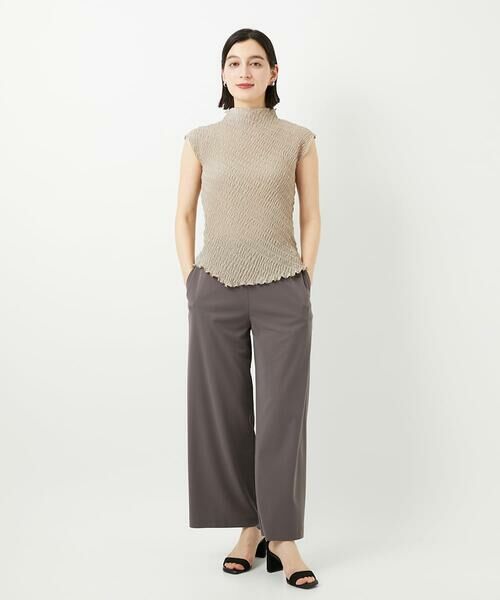 Maison de CINQ / メゾン ドゥ サンク チノ・ワークパンツ | [セットアップ対応]ドライタッチジャージーワイドストレートパンツ | 詳細1