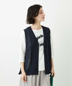 Maison de CINQ / メゾン ドゥ サンク ベスト | [日本製]コットンレーヨンニットベスト