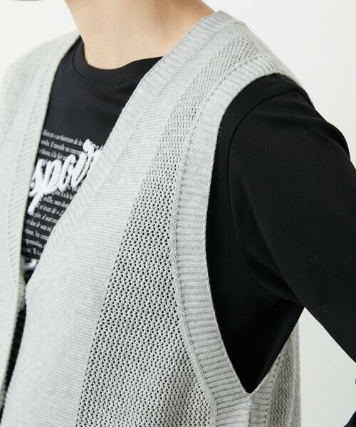 Maison de CINQ / メゾン ドゥ サンク ベスト | [日本製]コットンレーヨンニットベスト | 詳細10