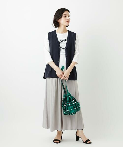 Maison de CINQ / メゾン ドゥ サンク ベスト | [日本製]コットンレーヨンニットベスト | 詳細15