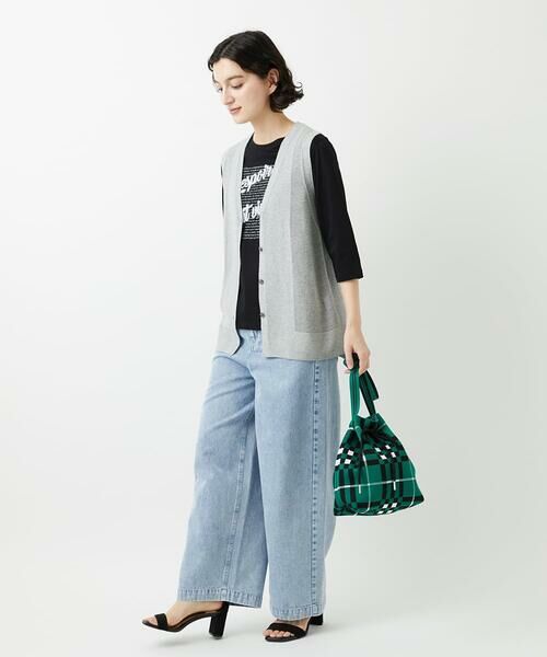 Maison de CINQ / メゾン ドゥ サンク ベスト | [日本製]コットンレーヨンニットベスト | 詳細19