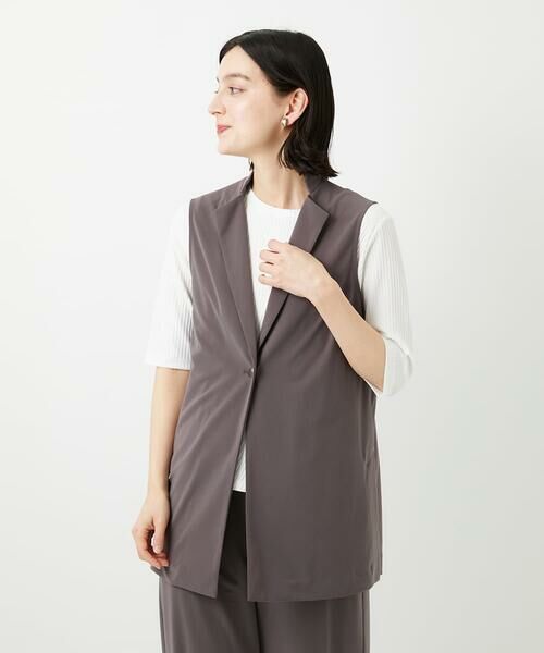 Maison de CINQ / メゾン ドゥ サンク ベスト | [セットアップ対応]ドライタッチジャージージレ | 詳細7