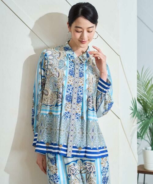 Maison de CINQ / メゾン ドゥ サンク シャツ・ブラウス | マリンブルーペーズリーブラウス | 詳細1